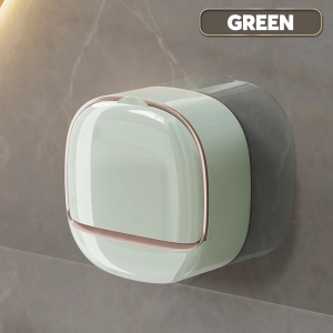 TIDY Bathroom Luxury Soap Box Wall-Mounted Soap Holder Organizer With Lid Bathroom Accessories