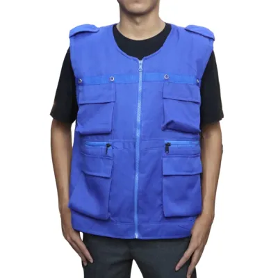 Rompi motor Rompi Tacktical banyak kantong rompi outdoor unisex pria wanita bahan catton drill jaket motot jaket touring