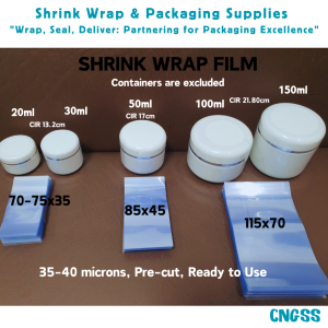 200pcs Shrink Wrap Plastic Packaging Shrinkable Plastic Sealer Film for Cream Jar Bottle Container