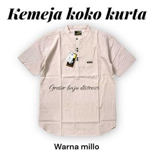 Ramadhan Sale!!! Kemeja Koko Kurta pria Lengan Pendek Terbaru Atasan muslim pria dewasa Baju koko pria