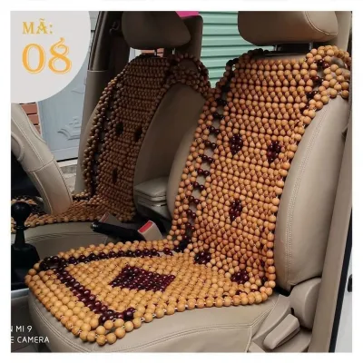 Lót Ghế Ô Tô Hạt Gỗ Đan Hoa - Gỗ Thông Lào - Mùi Tự Nhiên - Cho Xe 4-5-7 Chỗ Xe Bán Tải Xe Tải