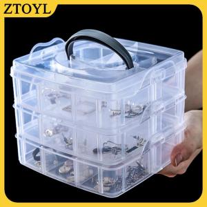 ZTOYL Hộp đựng đồ trang sức trong suốt hộp hoàn thiện dung tích lớn Hộp đựng bông tai hình vòng cổ Hộp đựng đồ trang sức hộp trang trí