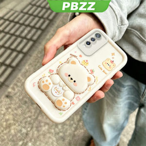 Feadship Case for vivo y12s y12a y20 y20s y20i y20s g phone casing Softcase Silicone shockproof Cover new design aesthetic with holder 360 ° rotate cute pink Bear for grils JTXX1