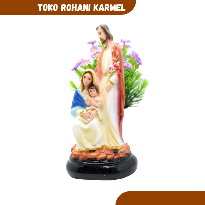 PATUNG KELUARGA KUDUS 20 CM / PATUNG YESUS MARIA YOSEP / PATUNG KELAHIRAN YESUS / PATUNG BUNDA MARIA