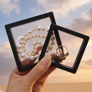 20/10Pcs Clear Film Jewelry Display Case / Portable Floating Storage Box / for Rings Earrings Charms Coins / Gift Packaging Boxes