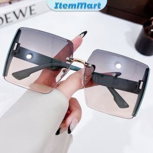 ItemMart Square Sunglasses For Beach Frameless Sunglasses Retro Fashion