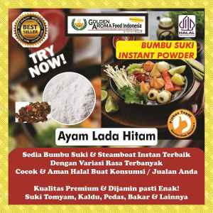 BUMBU SUKI INSTAN Ayam Lada Hitam 1Kg Steamboat Shabu Hotpot Rasa Black Pepper Chicken Kiloan 1 Kg Barbekyu Halal Sabu Kuah Soup Original Stemboat Steambot Steamboot Sukiyaki Grill Bakar Instant Gafi Murah Enak Terbaik Premium Promo bukan Bernardi