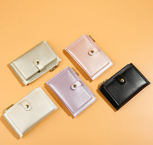 MINGKE Card Holder Coin Purse Mini Wallet for Women Korea Fashion Zipper Multi-card Creative Laser Multifunction