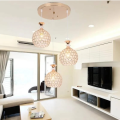 lampu gantung minimalis bulat 3 in 1 lampu kristal ruang tamu. 