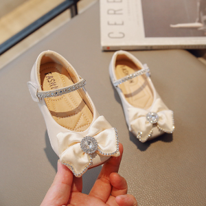 [Brandedbaby] 2T-10T Sepatu Pesta Anak Perempuan Pita Flat Diamond Fashion Korea Formal Casual