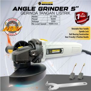 Angle Grinder 5 inch 125mm 860W Gerinda Tangan Listrik UNICORN TOOLS