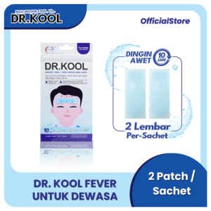 DR. KOOL Fever Adult 2 Pcs - Plester Kompres Demam Dewasa Penurun Panas
