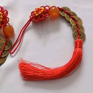 Chuỗi ngũ xu(5 đồng xu) mix bình hô lô treo xe hơi treo quầy thu ngân treo phòng khách trấn trạch sử dụng trong phong thủy