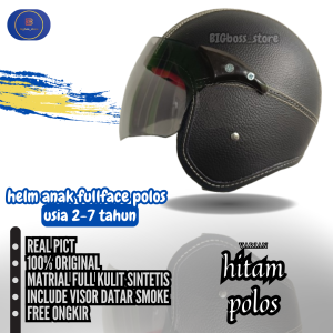 HELM ANAK BOGO RETRO MODEL C4RGLOSe USIA 2-6 TAHUN FULL KULIT SINTETIS free kacamata SKY