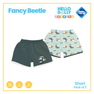 Hello Dolly Toddler Wear Sanitized -2 pcs Shorts kids for Boys (FANCY BEETLE ) Kids Clothes for Boys