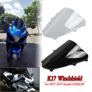 For Suzuki GSXR1000 GSXR 1000 GSX-R 1000 2017 2018 2019 Double bubble Windscreen Windshield Pare-brise Motorcycle Accessories