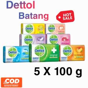 DETTOL SABUN MANDI BATANG ALL VARIAN ( 5 X 100 gram ) Paket Hermat dettol batang