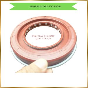 Phớt chắn dầu sau Howo (oil seal) Thông số 82.5x139.8x20 phớt sắt.