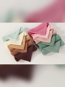 4Pcs Saliva Wipes Baby Towel Burp Cloths Square Towel Baby Wipes Cloths Handkerchief Washcloths Drool Bibs Nursing Towel