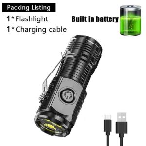 🔥Hot Three-Eyed Monster Bright Flashlight Super Bright USB Rechargeable Super Bright Waterproof Portable Multi-function Magnet Flashlight Home Outdoor Emergency Work Light