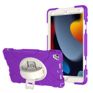 Suitable For Apple Flat Protective Shell Silicone-proof Childrens Anti-falling Shell Rainbow Contrast Ipad Shell