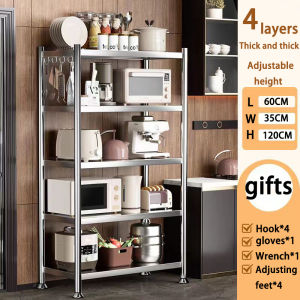 Kitchen Shelves Stainless Steel Shelves 304 Stainless Steel Shelves Kitchen Organizer Space Saver Shelves Microwave Oven Shelf