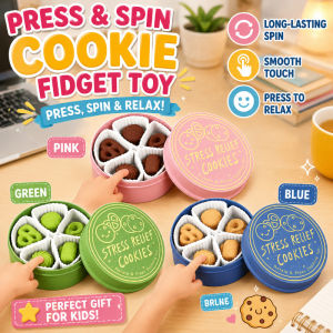 Realistic Cookie Biscuit Box Fidget Toy Button Spinner 360° Spinning Top Stress Relief Desktop Toy