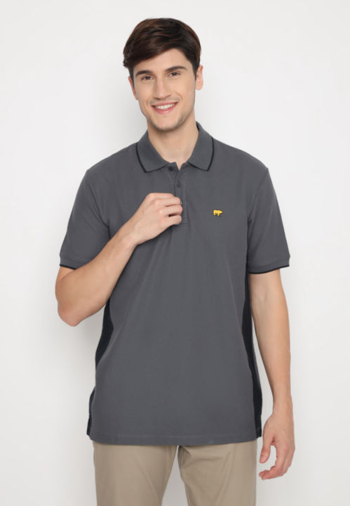 Jack Nicklaus Harold Polo Shirt Pria Regular Fit Iron Gate