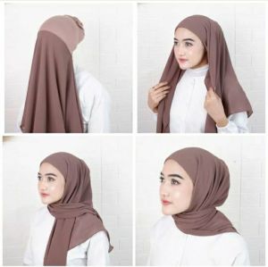 SEGIEMPAT INNER 2 LAYER / JILBAB SEGIEMPAT INSTAN PLUS INNER 2IN 1 BAHAN CERUTY BABYDOLL