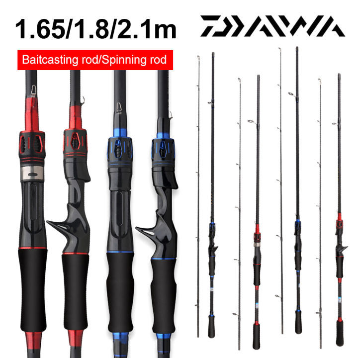Daiwa Portable Fishing Rod 1.65/1.8/2.1m Lightweight Spinning Baitcasting  Rod M Action EVA Grip Bass Fishing Freshwater Saltwater Rod