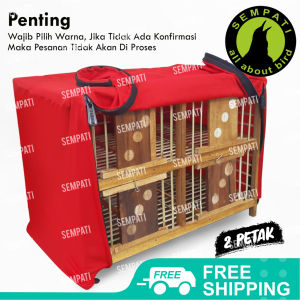 SEMPATI Krodong Dongdang Merpati 2 Pasang Petak 4 Pintu Krodong Kerodong Sangkar Kandang Burung Merpati Merek Sempati MRPHG2