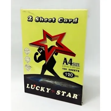 120GSM LUCKY STAR A4 PREMIUM COLOUR PAPER / 2 SHEET CARD / LIGHT COLORS / Dark Color / Cyber Color