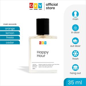 OXY PARFUME - Parfum Oxy Happy Hour aroma segar maskulin untuk pria dewasa tahan lama 24 jam