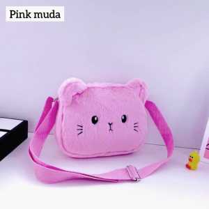 Tas Selempang Dewasa Remaja Wanita Perempuan Boneka Bulu Lembut Lucu Tebal Aesthetic Cantik Murah | Slingbag Mini Karakter Kucing Kelinci | Tas Selempang Bahu