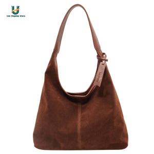 กระเป๋าหนังกลับผู้หญิง hobo กระเป๋าหนอนกระเป๋าแม่เหล็กปิดกระเป๋าย้อนยุค Retro Handbag ขนาดใหญ่สำหรับการเดินทางในการเดินทาง[Ueb Flagship Store]