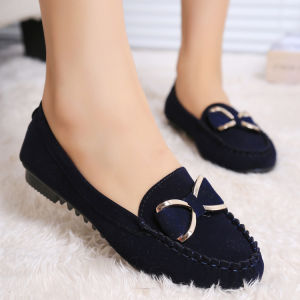 Free Shipping Spring Loafers Flat-Soled Casual Shoes Bow-Tie WomenS Shoes Driving And Work Shoes