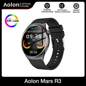 Aolon  Smart Watch Original AMOLED Screen Always On Display Custom Watch Face Running Pace Sports Smartwatch Mars R3
