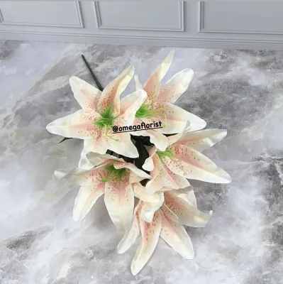 Bunga Lily Bintik Jumbo X5 Artificial / Bunga Hias / Bunga Dekor cocok untuk ruang tamu kantor rumah / COD
