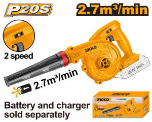 INGCO 20V CORDLESS BLOWER | 2 SPEED | CABLI200181 CABLI20018