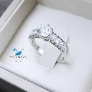 MadDuckJewels RG1607 แหวนเงินแท้925 เพชร CZ ชุบโรเดียม