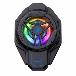 LOVELY HUT Back-Clip Mobile Phone Cooler 2 in 1 Fast Cooling Phone Game Cooler Heat Sink RGB Lights Mobile Phone Cooling Fan Gaming