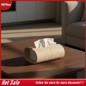 【COD】🔥🔥🔥 1PC Vintage Cave Stone Resin Tissue Box Simple Napkin Holder for Coffee Table Office Reception Living Room Decor