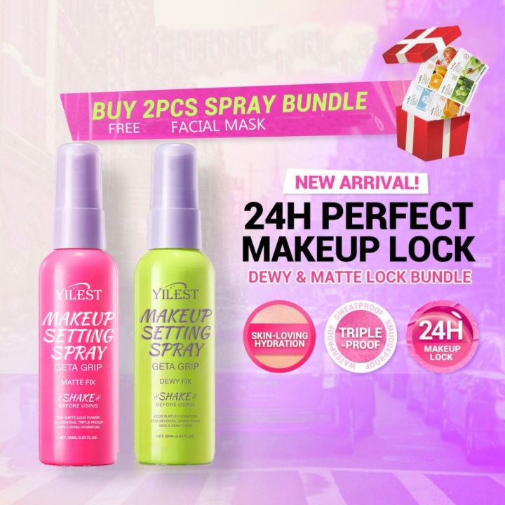 [LOCAL FAST SHIPPING] [NEW!!] YILEST Get a Grip! Makeup Setting Spray ...