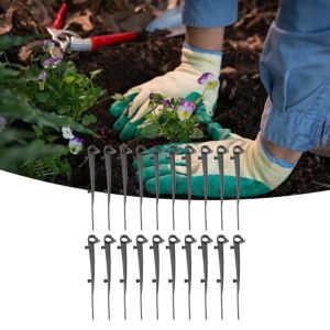 INVADER 20PCS Hook Stake Design Gutter Clip Weather Resistant Easy Insert Installation Gutter Guard Fastener Durable Simple Assembly Drainage Mesh Retaining Nail Rain Gutter Leaf Prevention