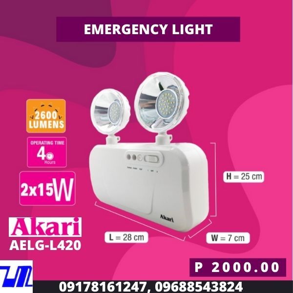 Akari LED Emergency Light (AELGL420) Lazada PH