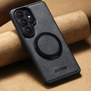 0930[Local Stock] Christmas Halloween SUTENI Magnet Wireless Charging Phone Case Faux Leather 360° Rotating Stand Ring Buckle For Samsung Galaxy S26Ultra S25 S24 S23 h261009