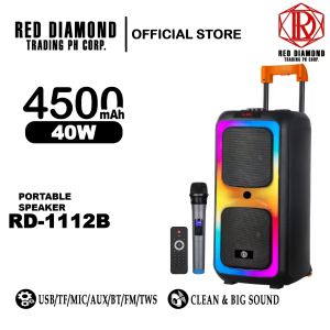 XDEAL 10-inch Bluetooth speaker dual-speaker wireless microphone LED light 4500 mah large-capacity battery