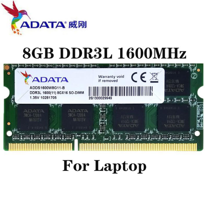 So Dimm Adata Ddr3 1600 Cl11 ADATA 8GB DDR3L 1600Mhz CL11 SODIMM