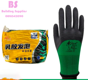 ถุงมือเคลือบยาง ถุงมือทำงาน แพ็ค12คู่-พร้อมส่ง-