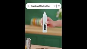 Yowxii Portable Hand Mixer Electric Milk Frother 3-Speed Mixer For Baking Coffee USB Rechargeable